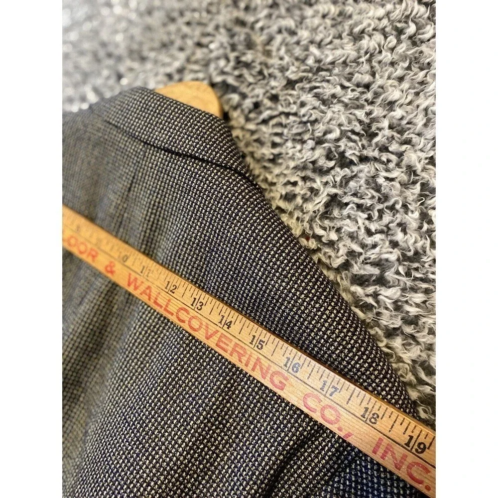 Hugo Boss USA Vintage Tweed Blazer Mens 40R Three Button Ventless Houndstooth